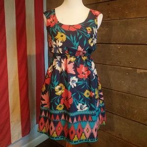 Floral and Aztec dress